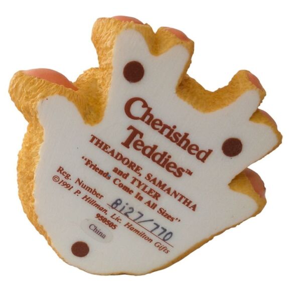 Cherished Teddies Figure Friends Come in All Sizes Theadore Samantha Tyler 1991. - Picture 5 of 16